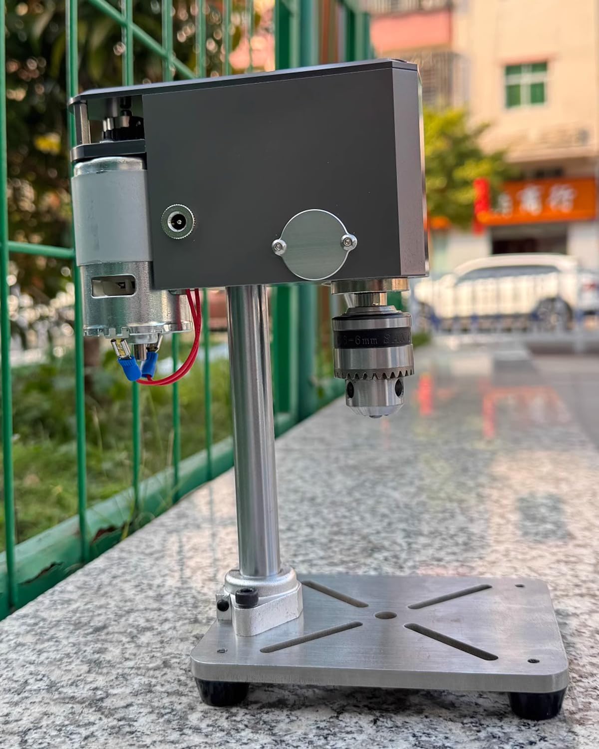 Mini Taladro De Banco, Herramienta De Perforación Compacta, Rango De Sujeción De 0,6 a 6 Mm, Taladro De Banco Manual De Microprecisión para Relojes, Pequeño Taladro De Columna para Relojeros