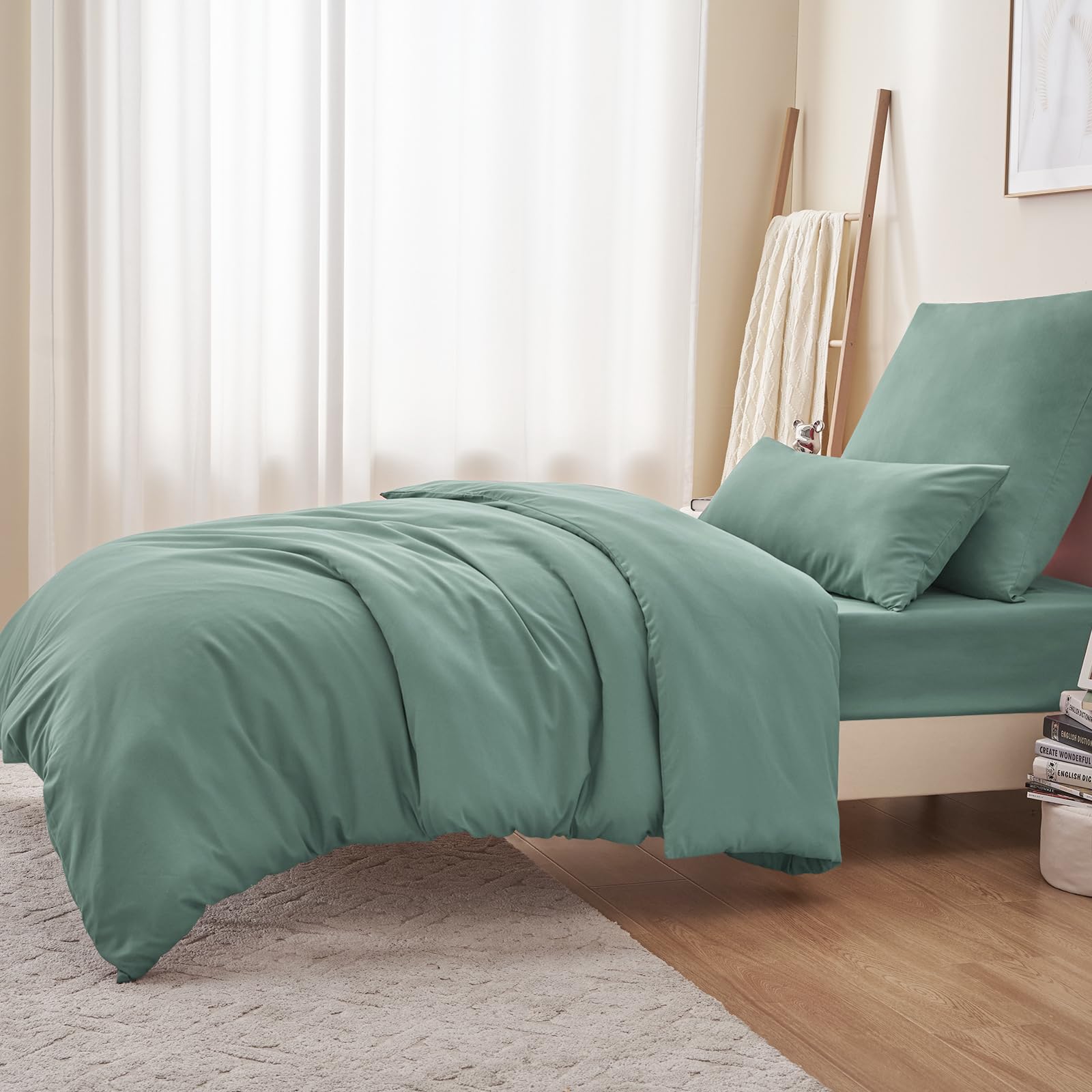 WohlNest Beddengoed 155x220 Beige? Beddengoedset Microvezel 1 Dekbedovertrek 155x220 1 Kussensloop 80x80 cm, Overmaat Beddengoed 155x220 Zacht met