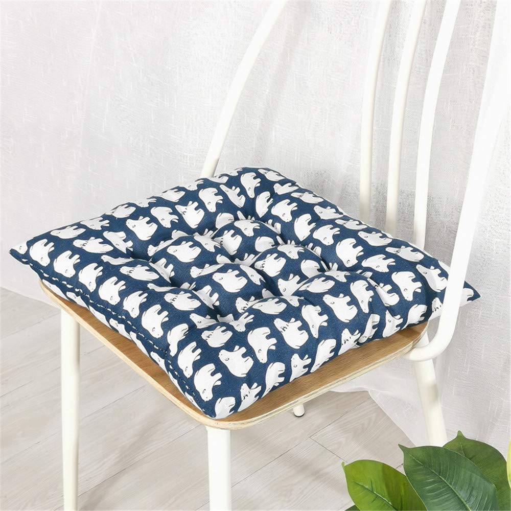 Cojín De Silla Lona 38x38cm – Cintas De Sujeción – Asiento Acogedor Para Interior Y Exterior – Bestlivings