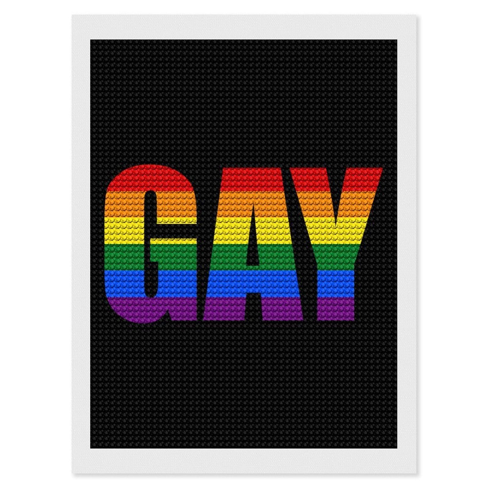 Nclqvjxzkhw Style Gay Prouds-Rainbow Lgbt Diamond Art Painting For Adult Round Diamonds Pictures Arts Crafts Home Wall Decor 12"X16"