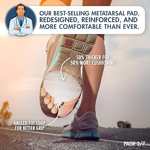 Miniatura 2 de Dr. Frederick's Original Paquete Metatarsal Plus - 8 piezas - Almohadillas metatarsianas con un 50% más de amortiguación