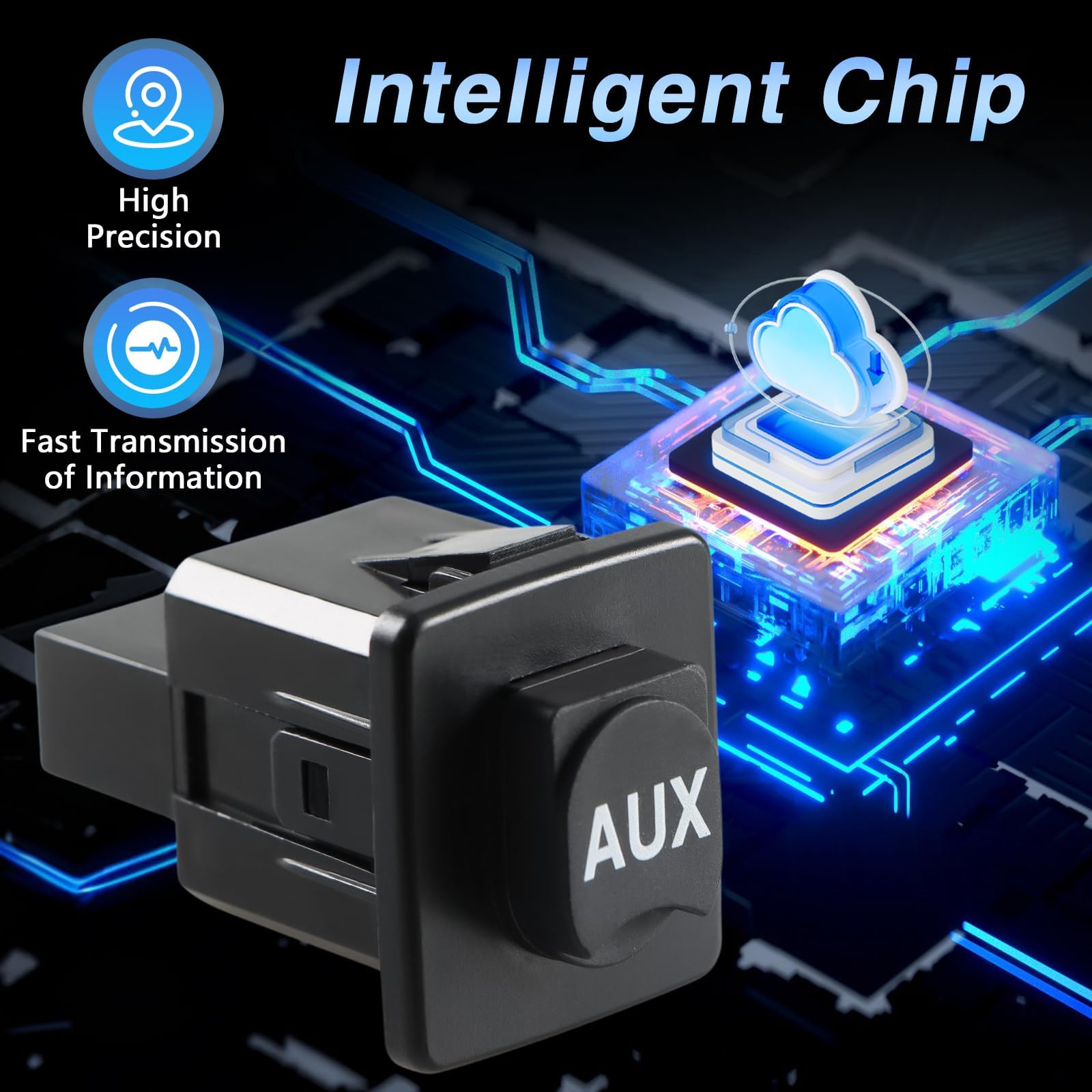 KPALAG Car Auxiliary Plug Port Socket AUX Input Jack Assembly Compatible with Honda Civic 2012 Replace#: 39112-TR0-A01