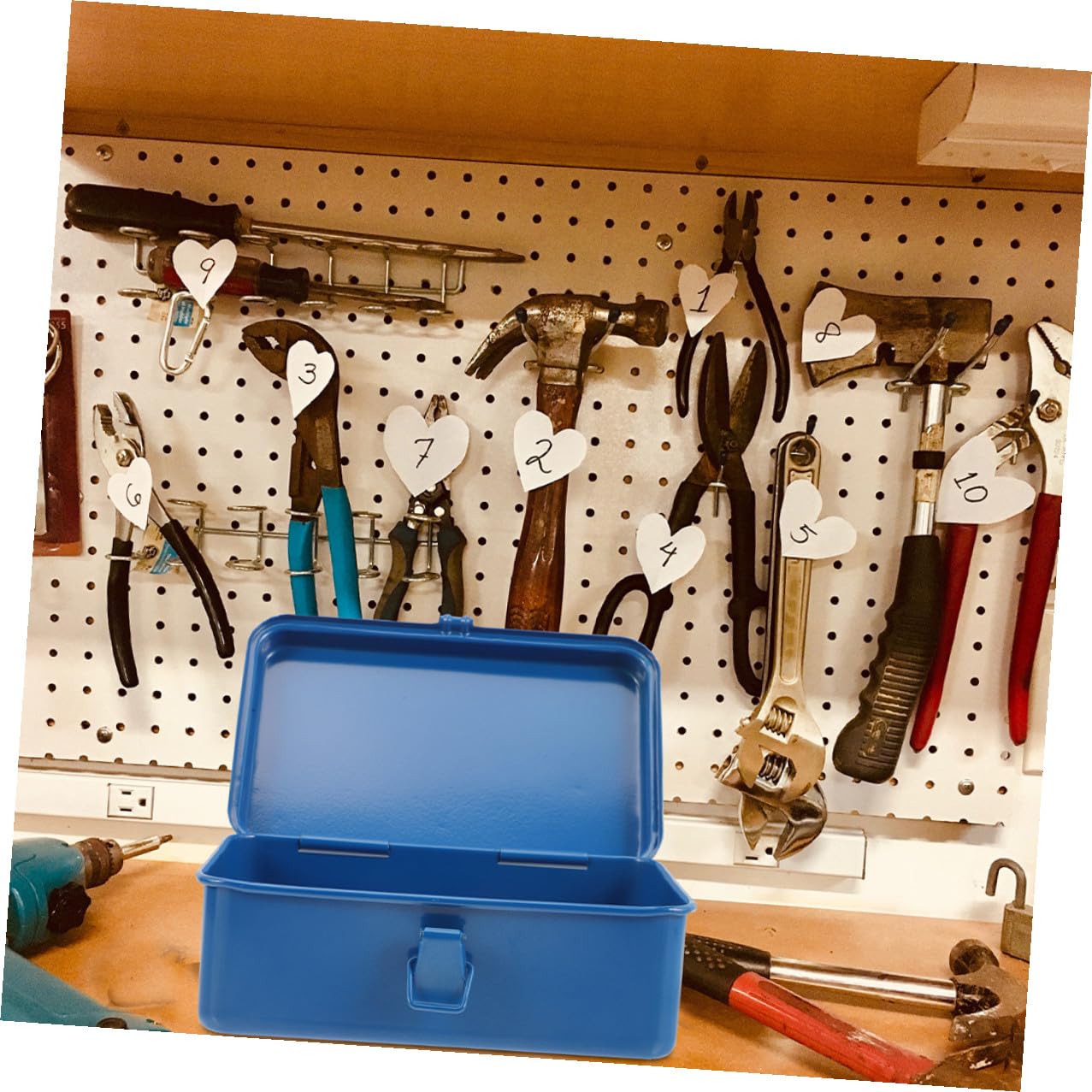 Valigia Portautensili in Metallo Spesso Cassetta degli Attrezzi Portatile con Scomparti Multistrato Custodia Resistente da 2 Pezzi per Uso Domestico Garage e Auto