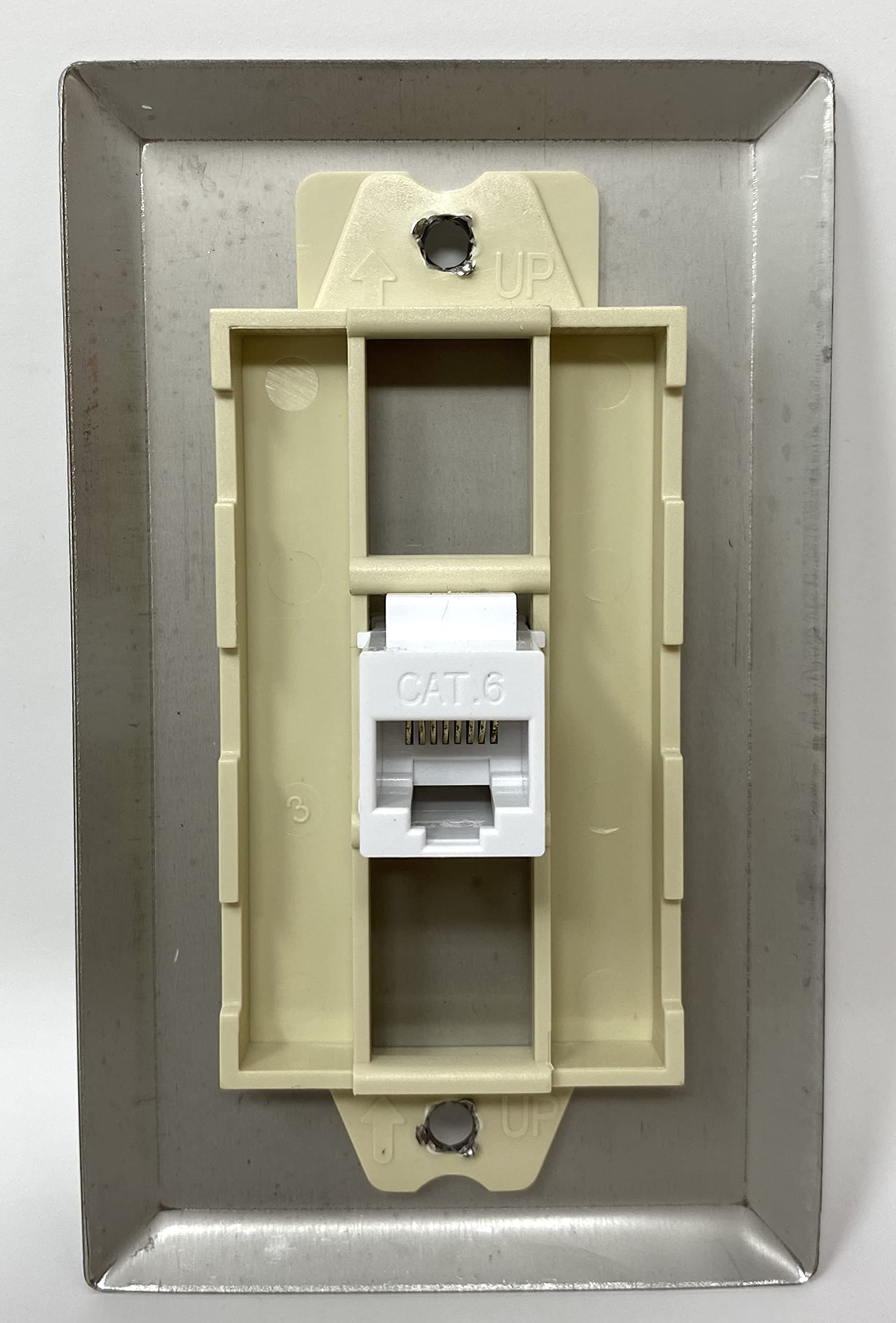 Piastra A Parete RiteAV Per Fibra LC 10GB - 1 Porta Duplex - Bianca Con Staffa Di Montaggio Inclusa