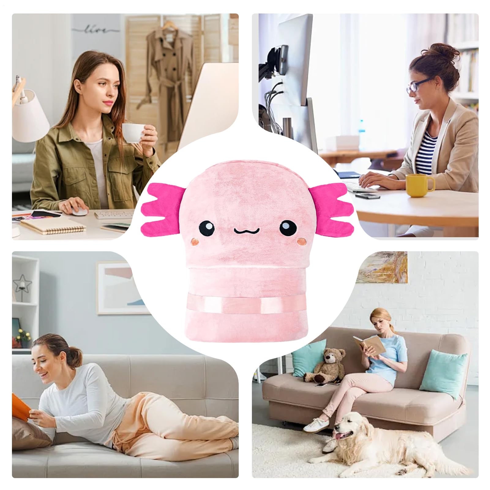 Generisch Coperta con cappuccio, coperta con cappuccio da donna, coperta per felpa, coperta portatile, coperta con cappuccio per bambini, adolescenti e ragazze