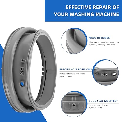 Miniatura 41 de 4986ER0004F Junta de arranque de puerta de arandela - Compatible con L-G, Ken-More Piezas de junta de puerta de lavadora de carga frontal con puerto