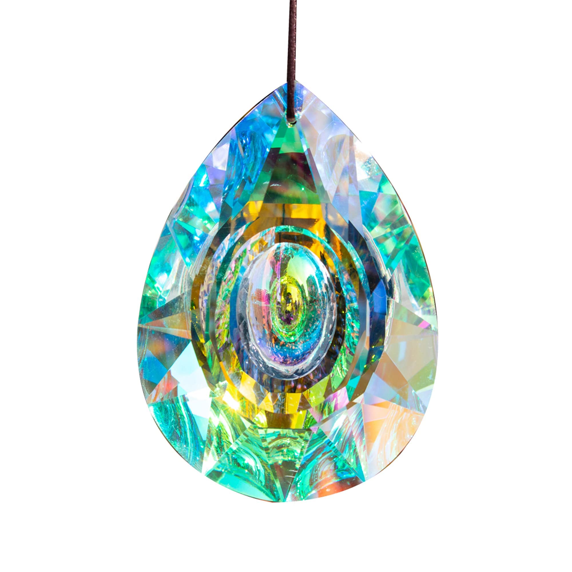 NEOUTH Hanging Chandelier Glass Crystals Prisms for Window Suncatchers Chandelier Parts Rainbow Maker Pendants (89mm/3.5in)-picture-21