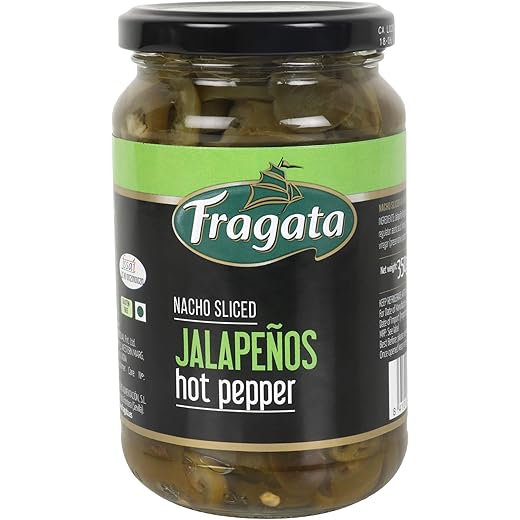 Fragata Nacho Sliced Jalape?os Hot Pepper 350g | Ready to Eat, Healthy Snack | Gluten Free | Used with Pizza, Salads, Nachos and Sandwiches