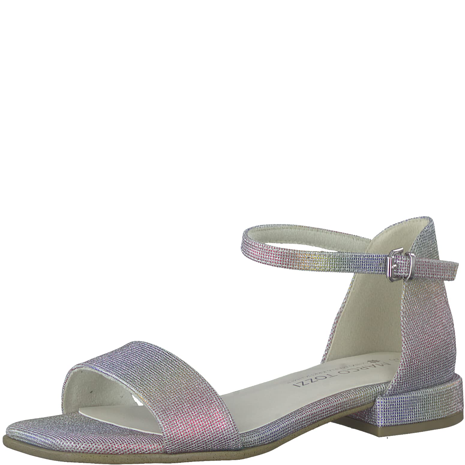 MARCO TOZZI Women' 2-2-88106-30 Flat Sandal, Rainbow Met, 5 UK