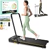 UREVO - Electric Treadmill Folding 2 in 1 Under Computer 2.5HP Walking Running Home Office Treadmill with Remote Control