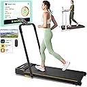 UREVO Strol 2E Smart 2-in-1 Folding Treadmill, Compact Walking Pad with Safety Handle, Plug and Play, Standing Desk Treadmill with Dual LED Display, Smart APP, Walking or Running for Home Office