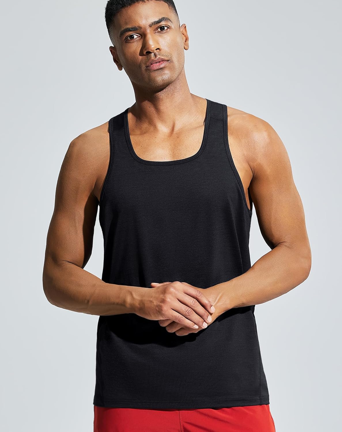 MIER Men's Sleeveless Workout Shirts Quick Dry Swim Athletic Gym Running Muscle Beach Tank Tops for Men - Image 3