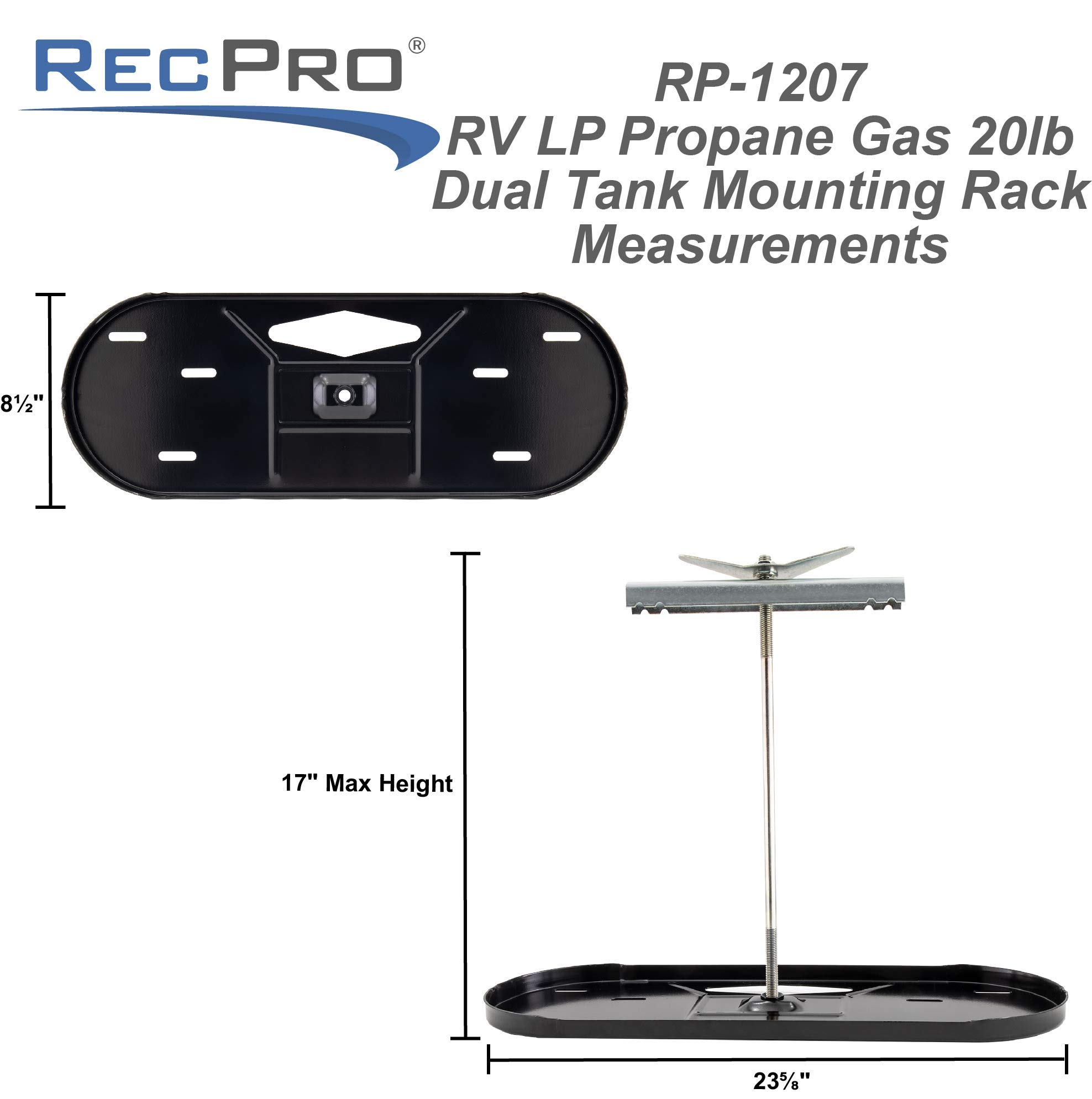 Buy RecPro RV Dual Propane Tank Mounting Rack 20lb or 30lb Tank