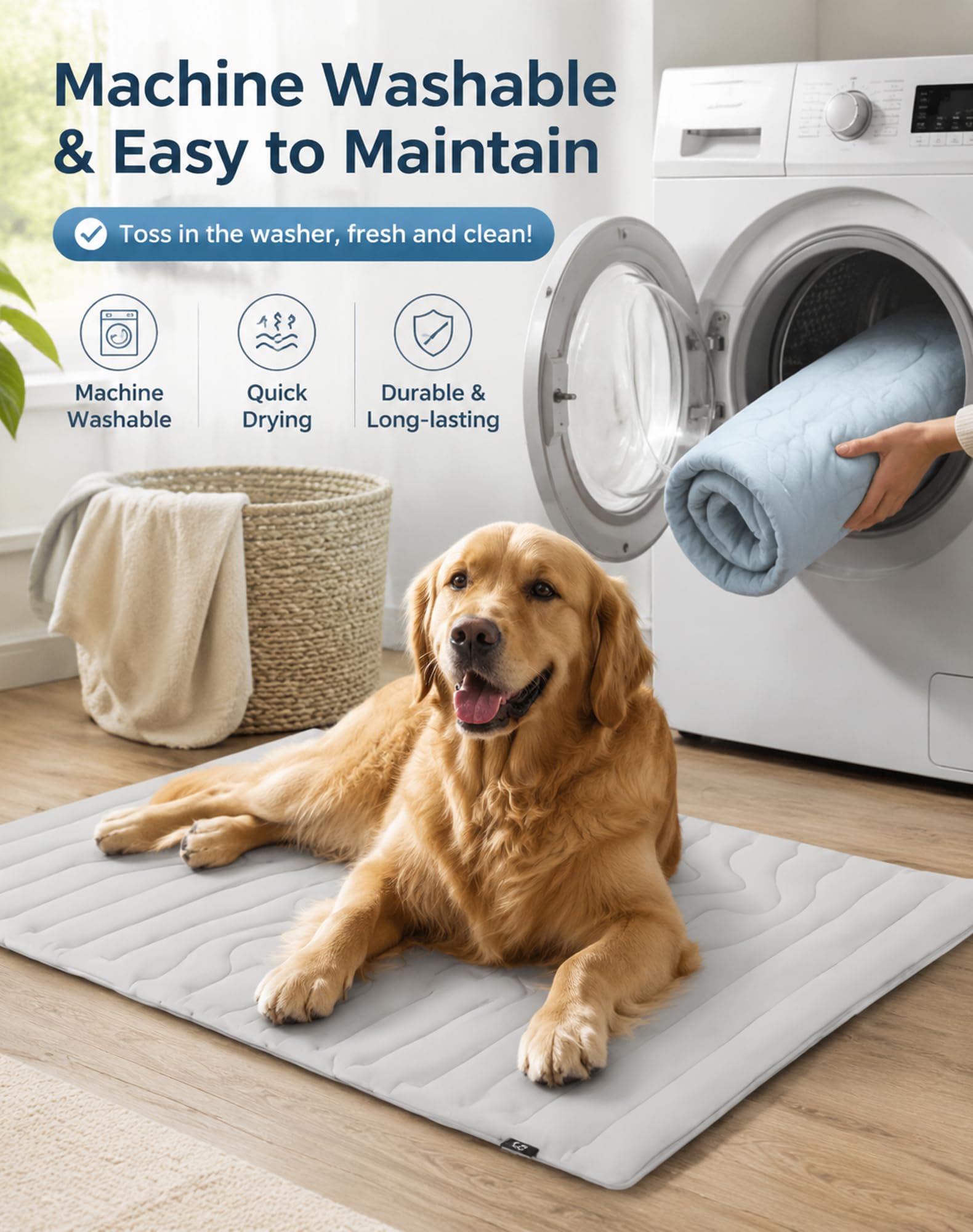 Pawfroste Manta Refrescante Para Perros, Fresco Al Instante (Beige L) | Alfombrilla Refrescante Para Perros, Fácil De Limpiar, Resistente a Arañazos Y Al Desgaste, Ideal Para Uso En Exteriores