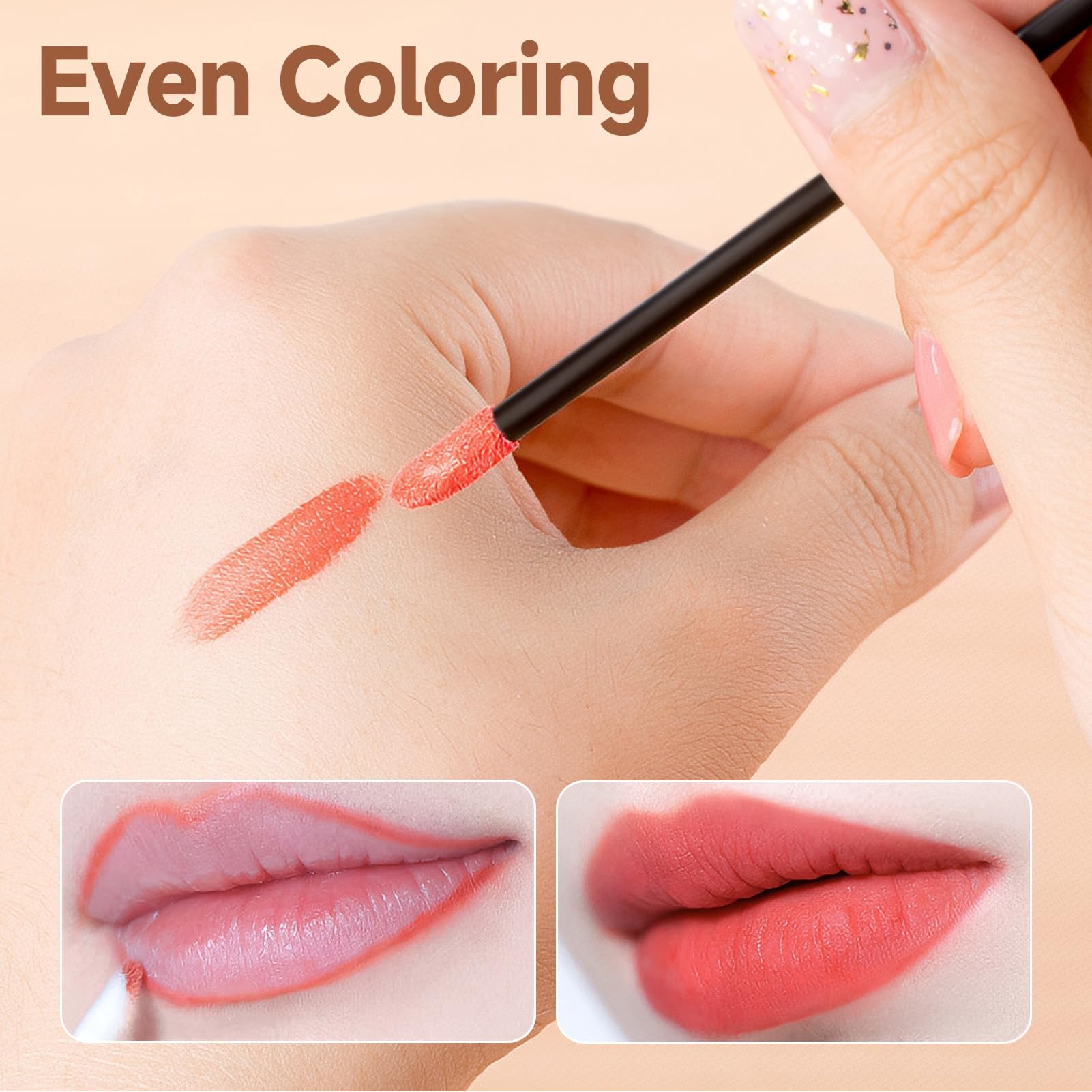 400pcs Pinceau à Lèvres, Applicateur Brosse à Lèvres Jetable, Lip Brush Parfait pour Maquillage, Outil de Beauté pour Lèvres, Cils et Sourcils, Kit de Maquillage Professionnel(Noir)