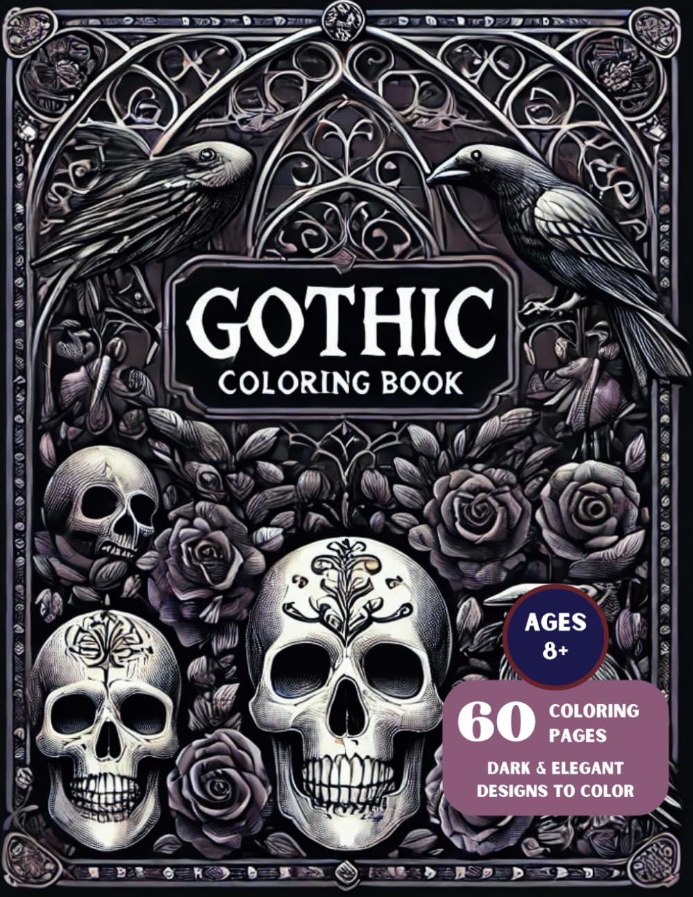 Gothic Coloring Book: Dark & Elegant Designs to Color