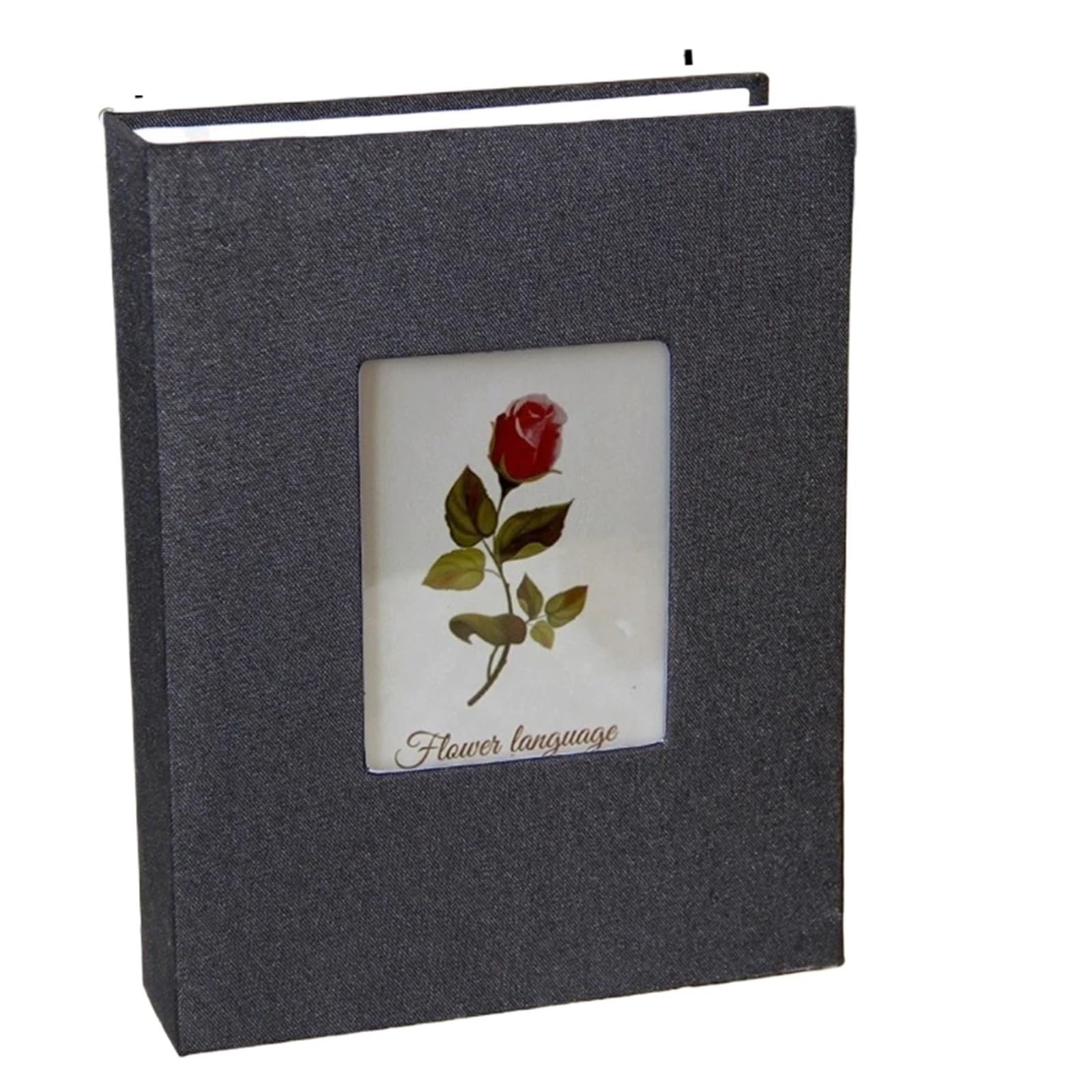 200 Pockets Photo Album Linen Cover DIY Writable Large Scrapbook 4x6 Photos Slip-in Picture Albums For Photo(Black)