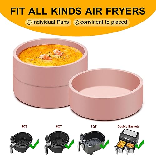 Miniatura 5 de Olla de huevos de silicona para microondas, paquete de 3 moldes de huevo para freidora de aire, máquina de huevos, tazas individuales para