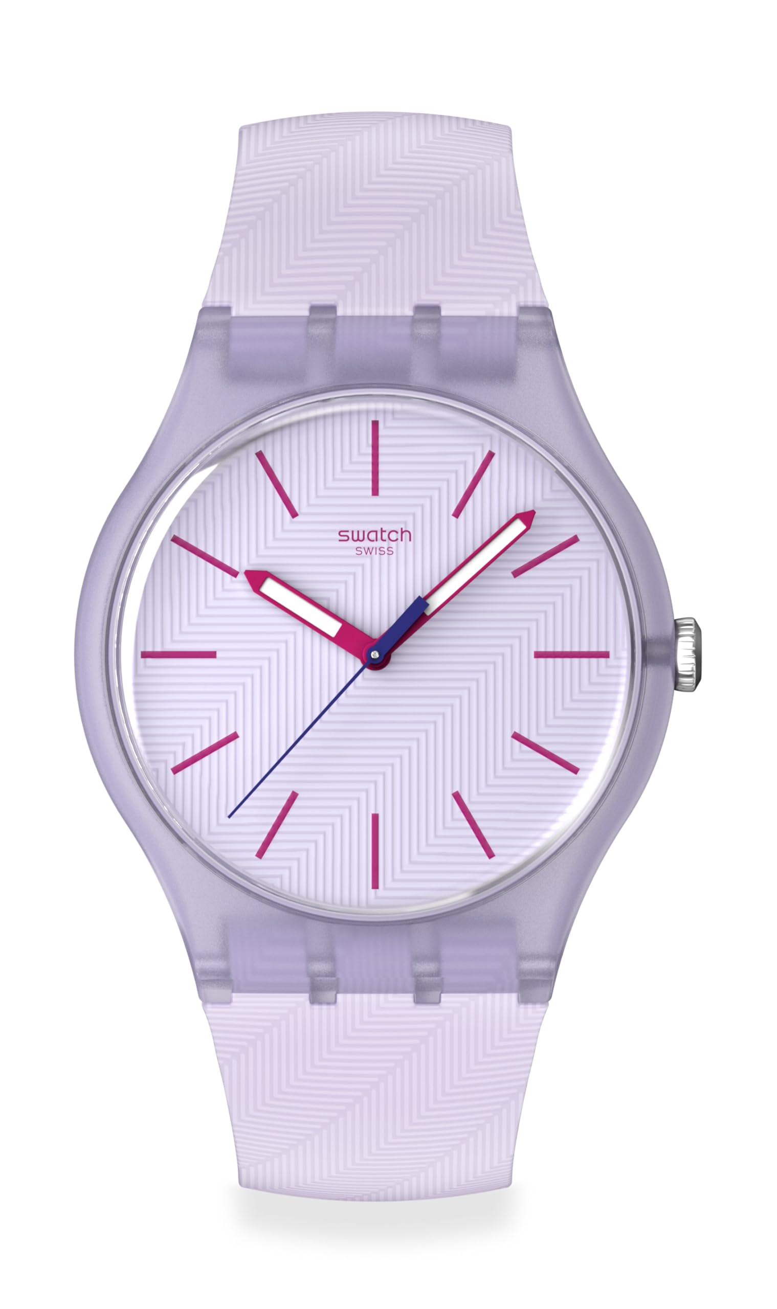 Swatch Unisex Casual Watch Purple Bio-sourced Quartz LAVENDAZE