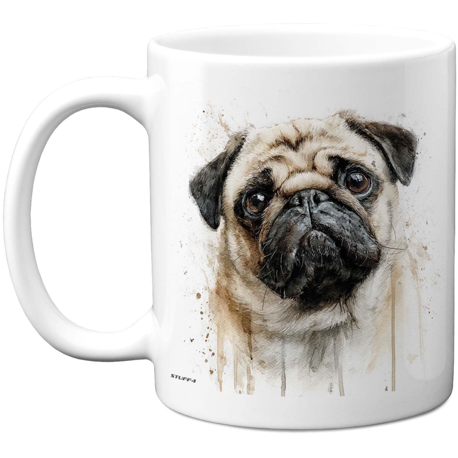 Stuff4 Dog Lover Gifts - Pug Mug - Novelty Gifts for Friend Family from Relative Friend, Dog Owner Birthday Presents, Fun Bday Presents, 11oz Ceramic Dishwasher Safe Premium Mugs