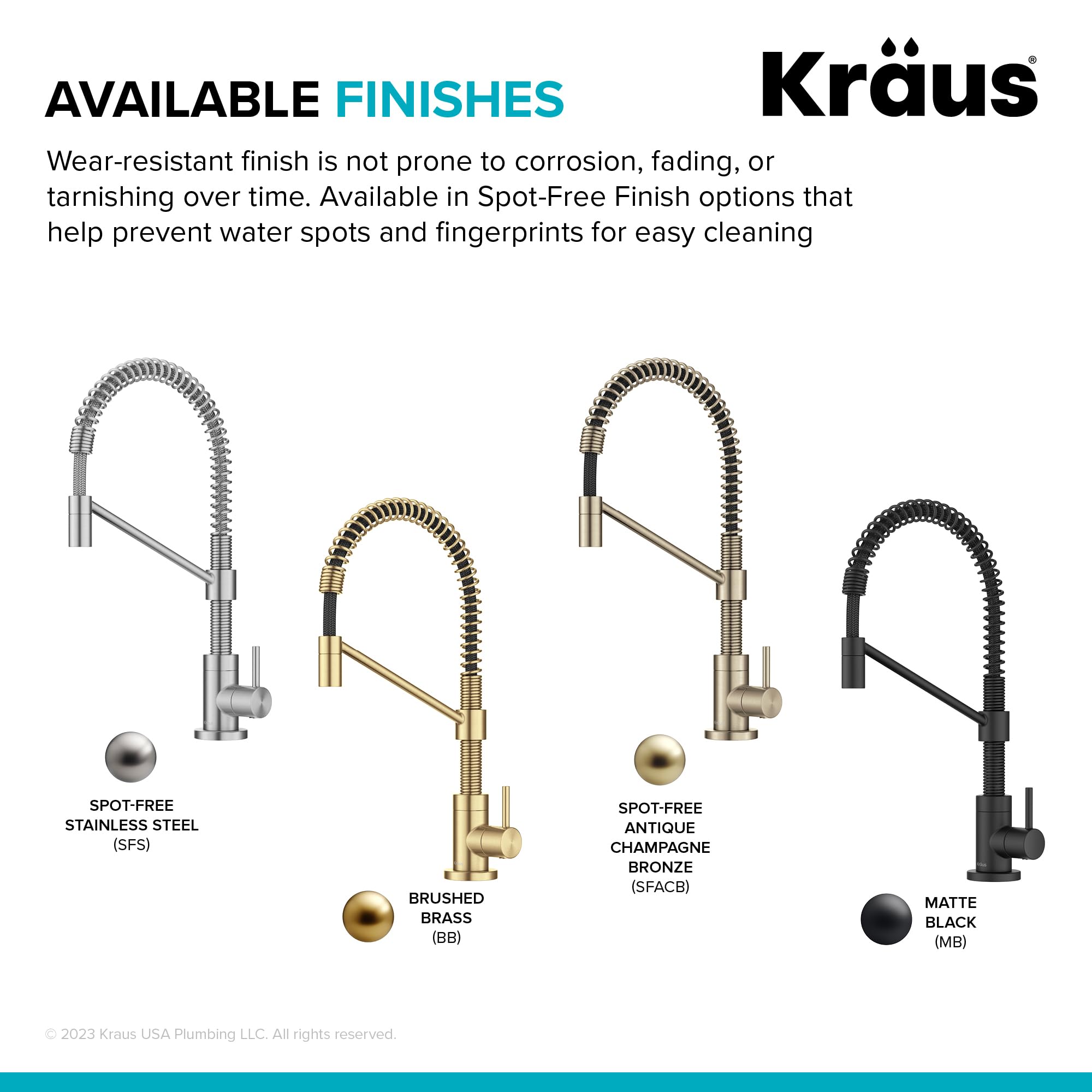 KRAUS Bolden FF-104SFS - Grifo de filtro de agua potable monomando para ósmosis inversa o sistema de filtración de agua en acero inoxidable sin manchas