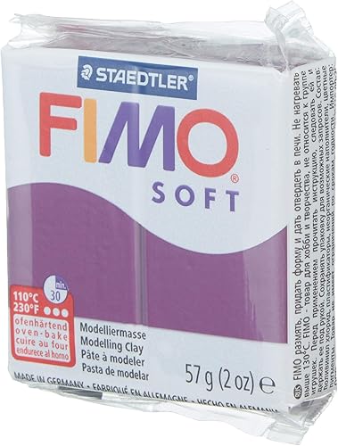 Miniatura 3 de Staedtler FIMO 8020-66 - Arcilla de polímero suave para hornear, para joyería, escultura, manualidades, color violeta real