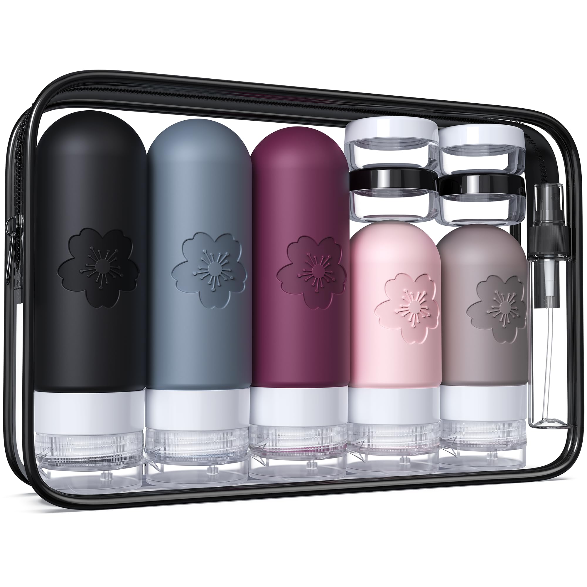 Amzrole 20 Stück Reiseflaschen Zum Befüllen, Silikon Reiseflaschen TSA Genehmigt, Reise Gadgets Nachfüllbare Reisegröße Flaschen, Travel Essentials