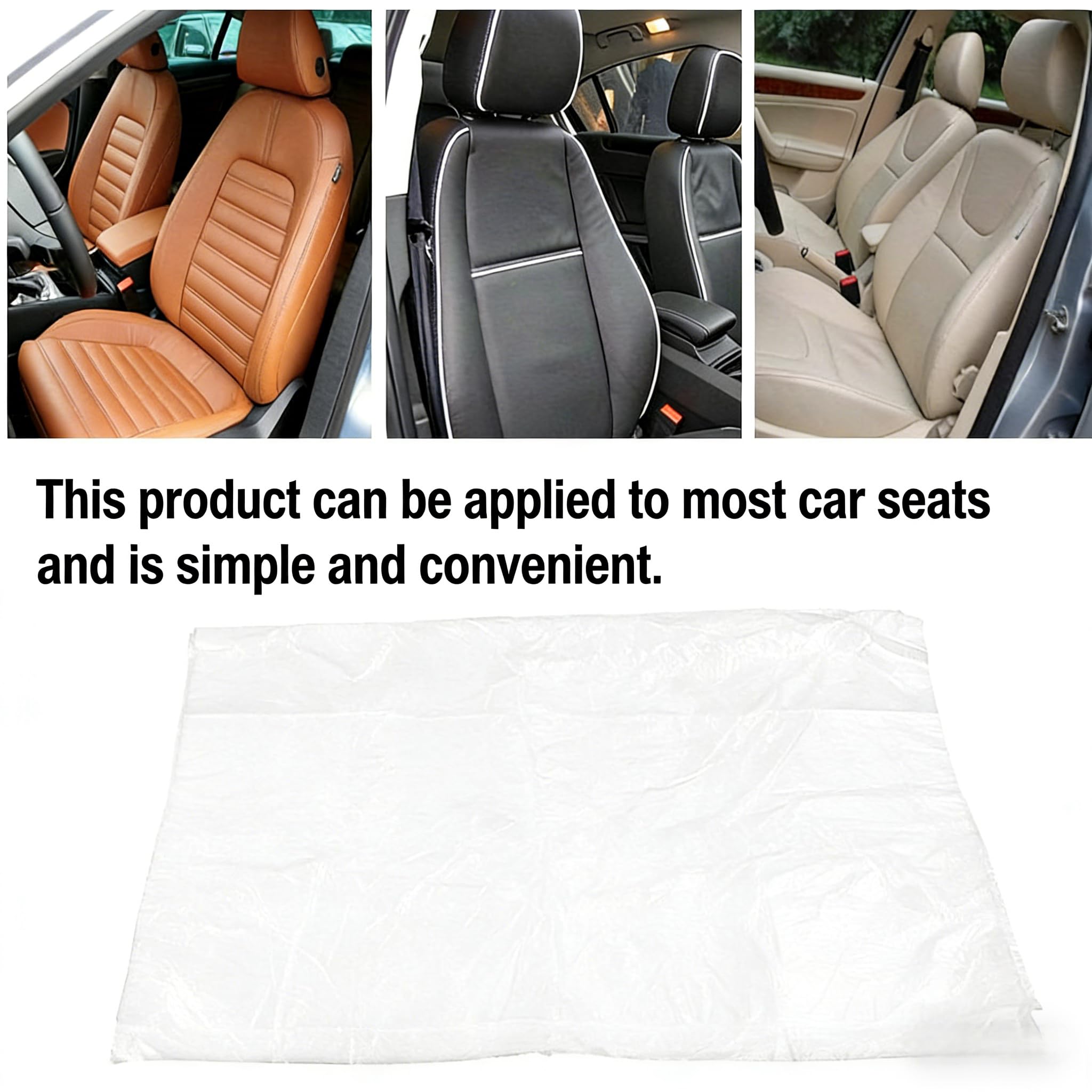 100Pcs Housses De Siège De Voiture Jetables Plastique Clair Universel Protecteur Anti-poussière Avant Jetable Transparent en Plastique pour Auto Camion Bus