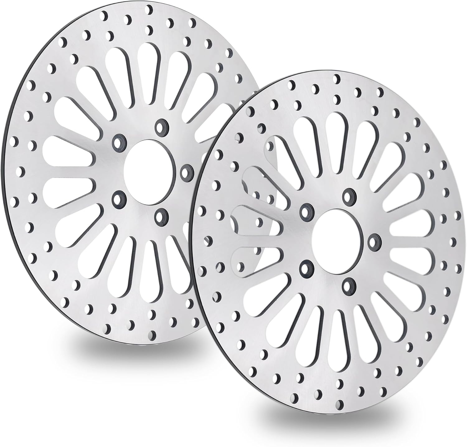 11.8'' Brake Rotor Front Disc 2PCS Compatible with Harley Davidson Road Glide, Touring Road King, Street Glide, Ultra Limited, Trike Freewheeler Street Glide Update 420 Stainless Steel Disc