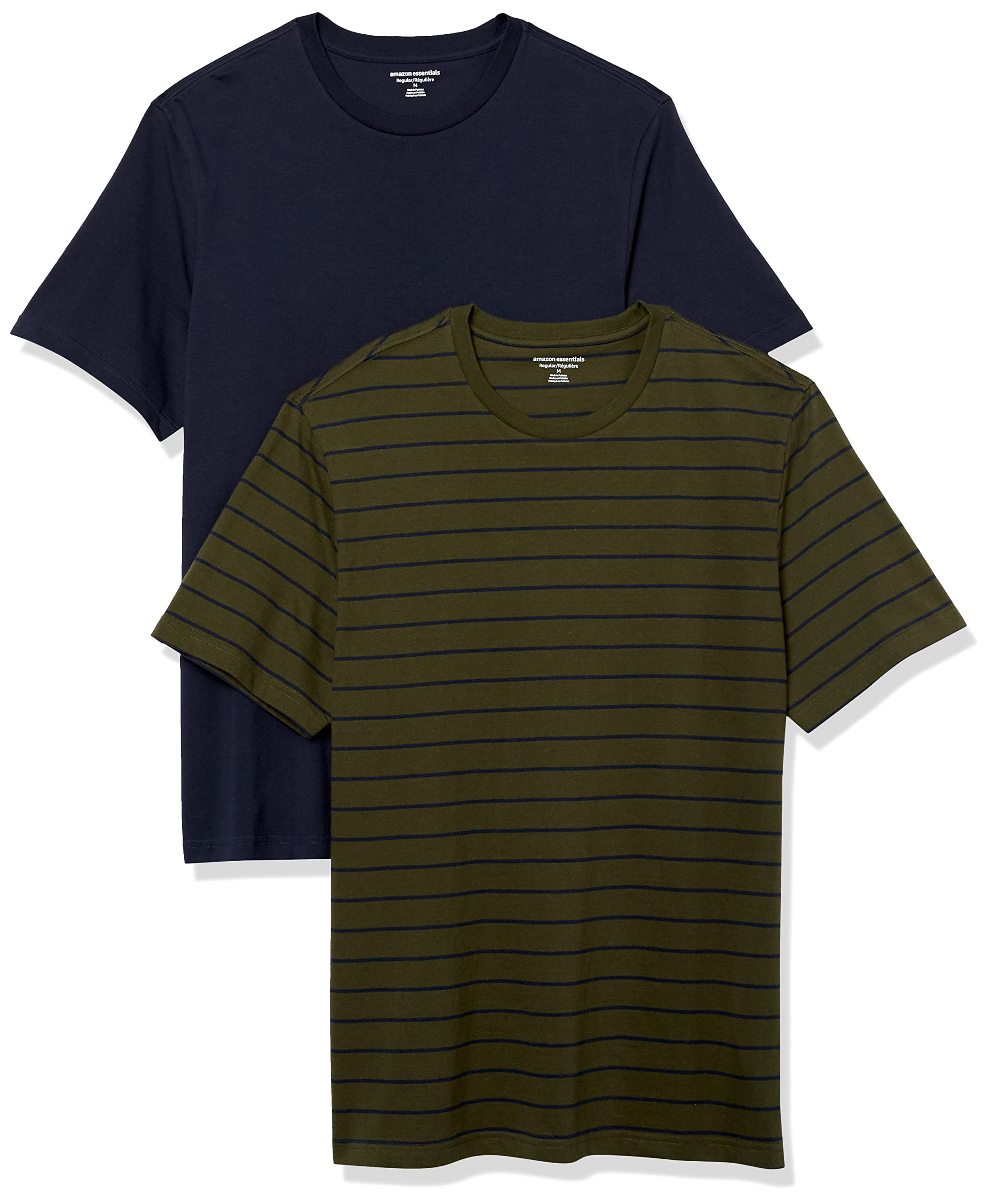 Amazon Essentials Herren Kurzärmeliges T-Shirt mit Rundhalsausschnitt aus Baumwolle – Regular Fit