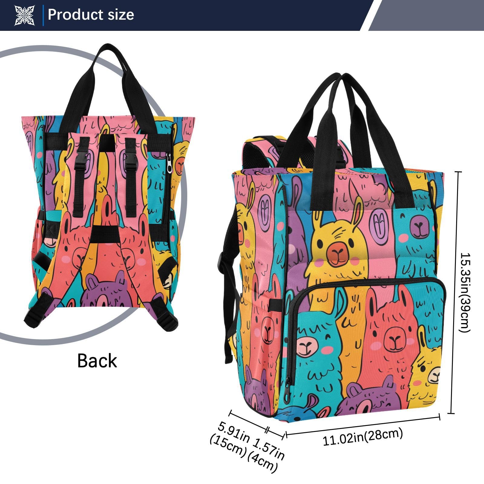 Baby Bags For Mama Cute Alpaca Cute Doodle Art