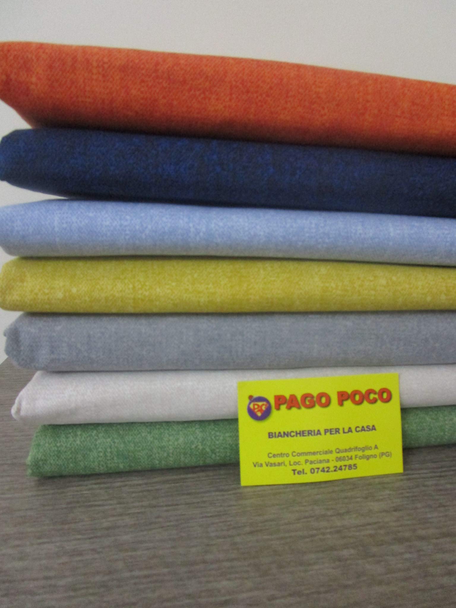 Telo Arredo Copritutto Multiuso in Tinta Unita Tutti i Colori Singolo e Matrimoniale 100% Cotone !!!! (Giallo, Matrimoniale 260x260)