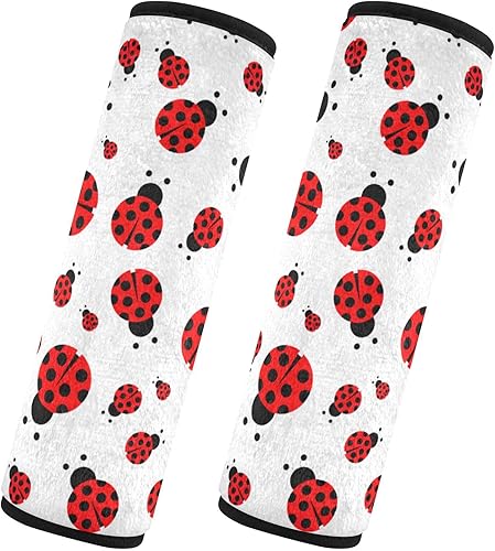 Miniatura 2 de Protector de hombro para cinturón de seguridad para niños, diseño de mariquitas, diseño de mariposas azules, funda para cinturón de seguridad,