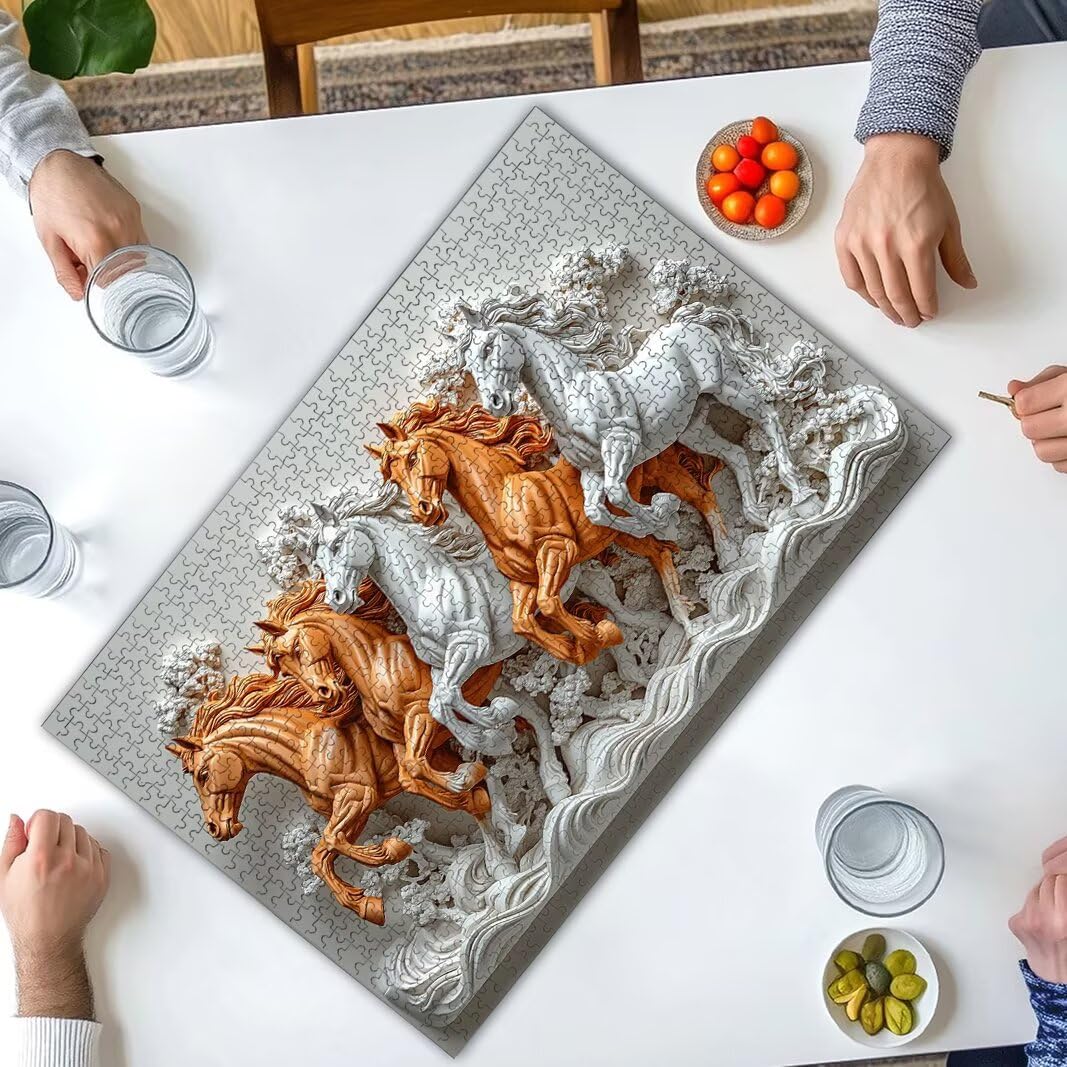 Puzzle 2000 Pezzi, Puzzle Cavallo, Misura: 100x71cm, Regalo Donna -8961
