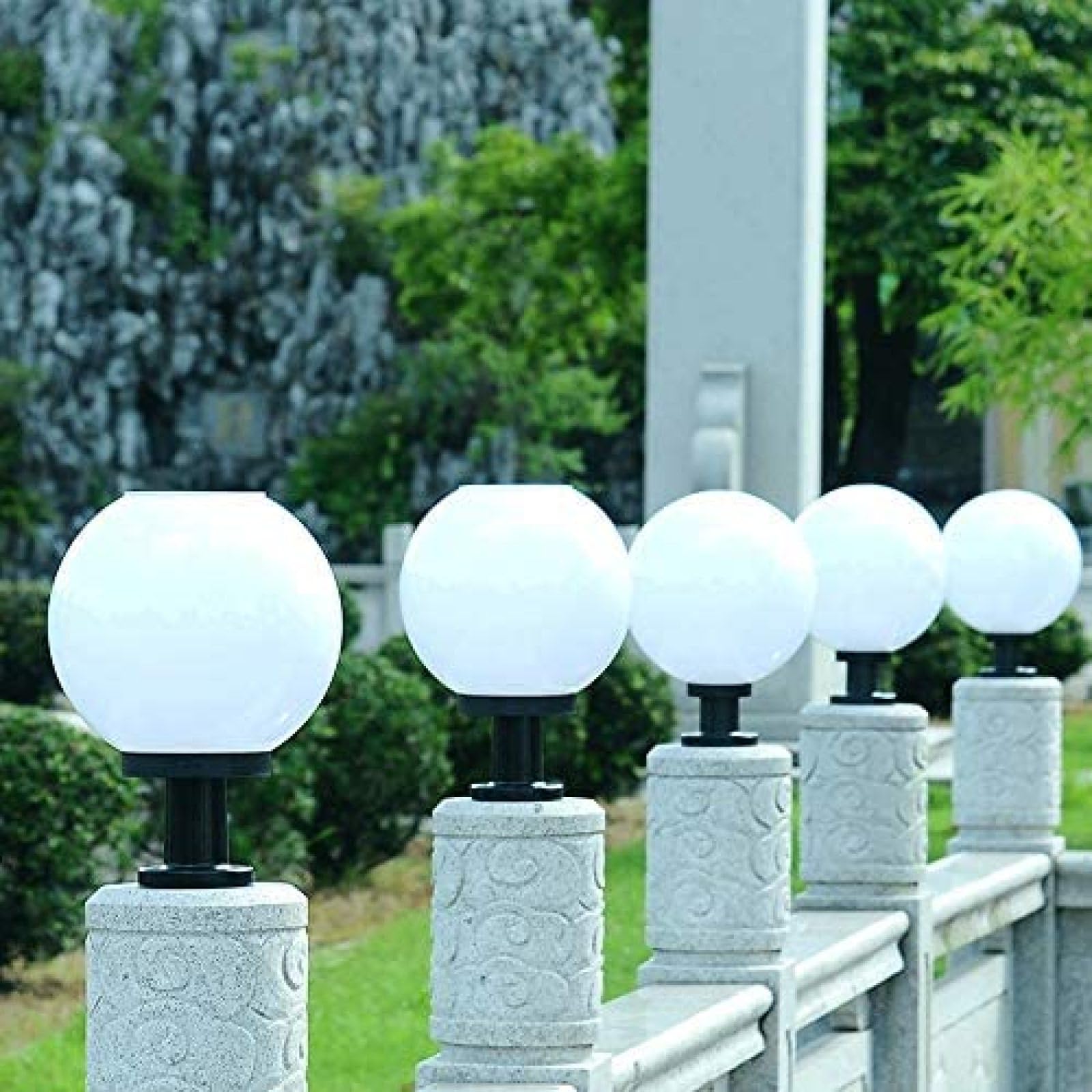 Lampada Da Esterno Solare QIYHB - Sfera Rotonda Per Giardino E Cortile