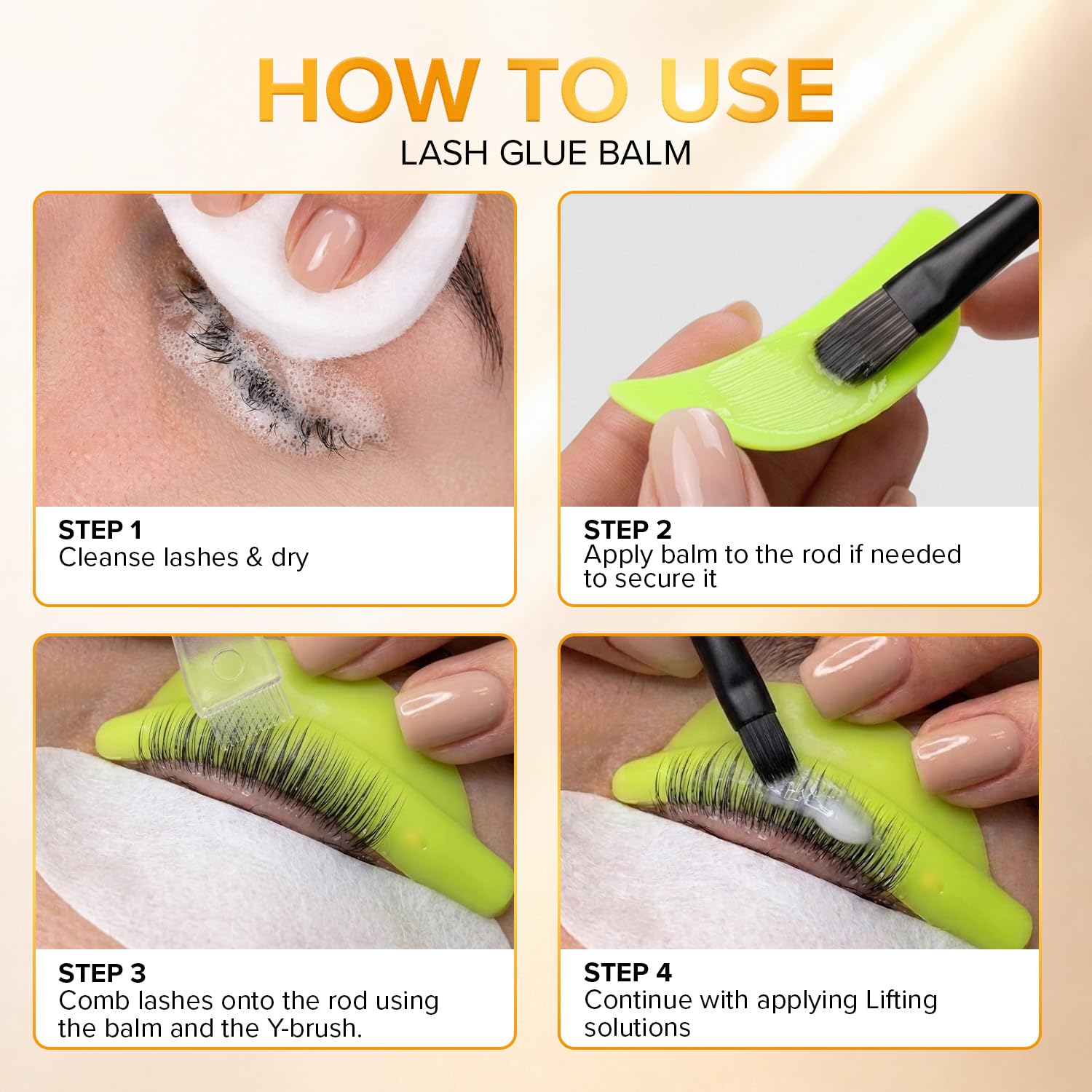 STACY LASH Lift Glue Balm Lash Lift Adhesive Strong Sticky Eyelash Perm Glue Balm Eye Lash Curling Lamination Gel Korean Beauty (10g/0.35oz)