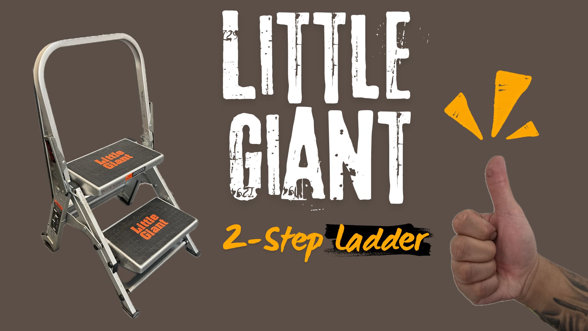 Watch Lightweight 2-Step Ladder | Little Giant Extra Wide Stool on 