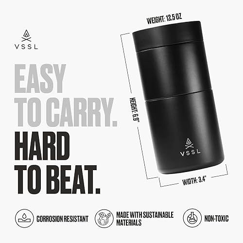 Miniatura 3 de VSSL - Juego de café Nest Pour Over Cafetera para acampar Viaje todo en uno para verter Gotero transportable, taza de viaje de acero inoxidable