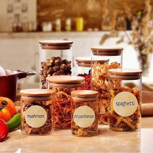 Miniatura 5 de Calcomanías de papel kraft marrón natural de 1.5 pulgadas (500 por rollo), calcomanías redondas en blanco (adhesivo permanente) para propietarios de