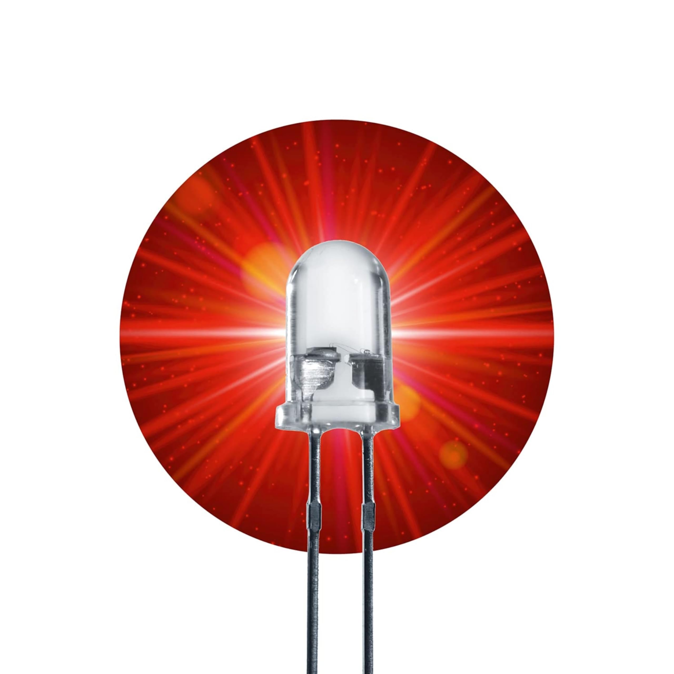 YIXISI 100 Pièces 12V Diodes, LED Pre-Wired Round Top Ampoule Lampe