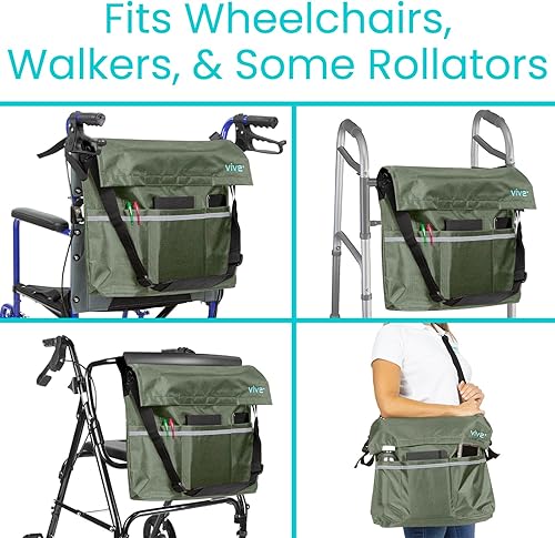 Miniatura 84 de Bolsa para silla de ruedas, Floral púrpura