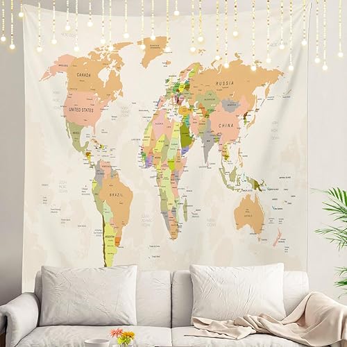 Miniatura 93 de Shrahala Tapiz de pared de acuarela desgastado, elegante pintura para colgar en la pared, tapiz grande decorativo de fibra de poliéster, dobladillo