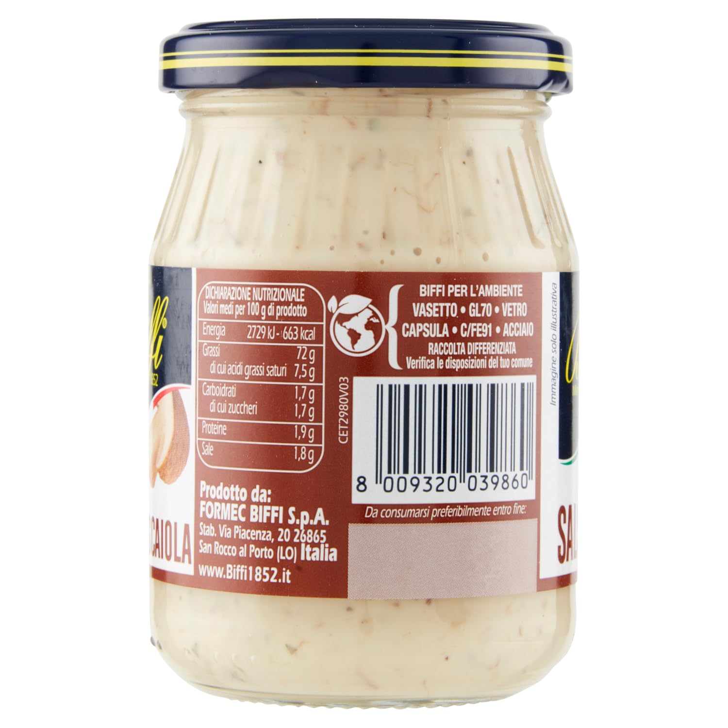 Biffi - Salsa Boscaiola Con Porcini - Pacco Da 6 X 180g, 890 g - Confezione da 6