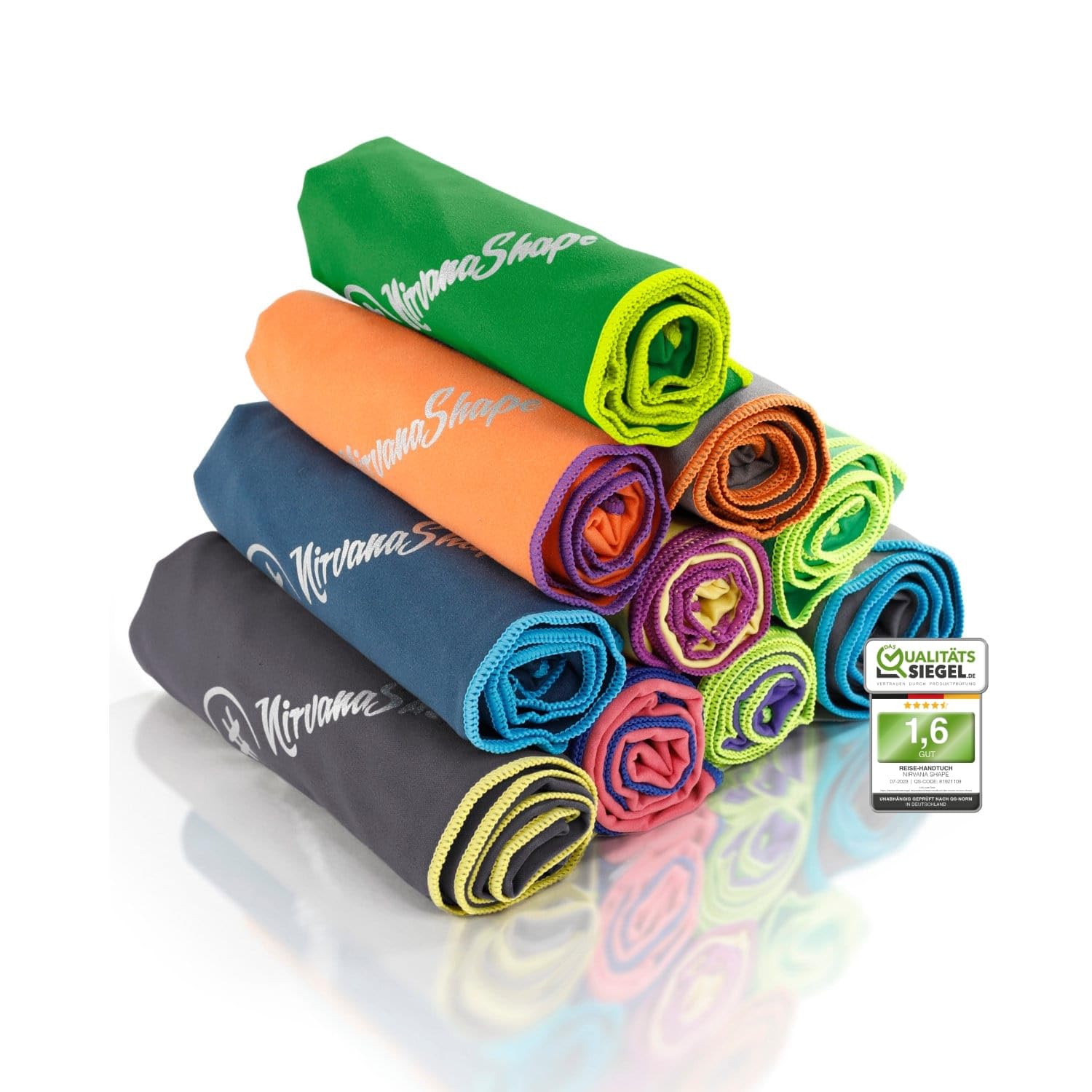 NirvanaShape Mikrofaser Handtuch - Reisehandtuch, Badetuch für Urlauber - kompakte, schnelltrocknende Microfaser Handtücher als Strandtuch, Sporthandtuch - für Reisen, Camping, Sport - 140 x 70 cm