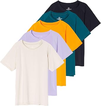 5 Pack Girls Rash Guard Swim Shirts Short Sleeve UPF Swimsuit Kids Teens