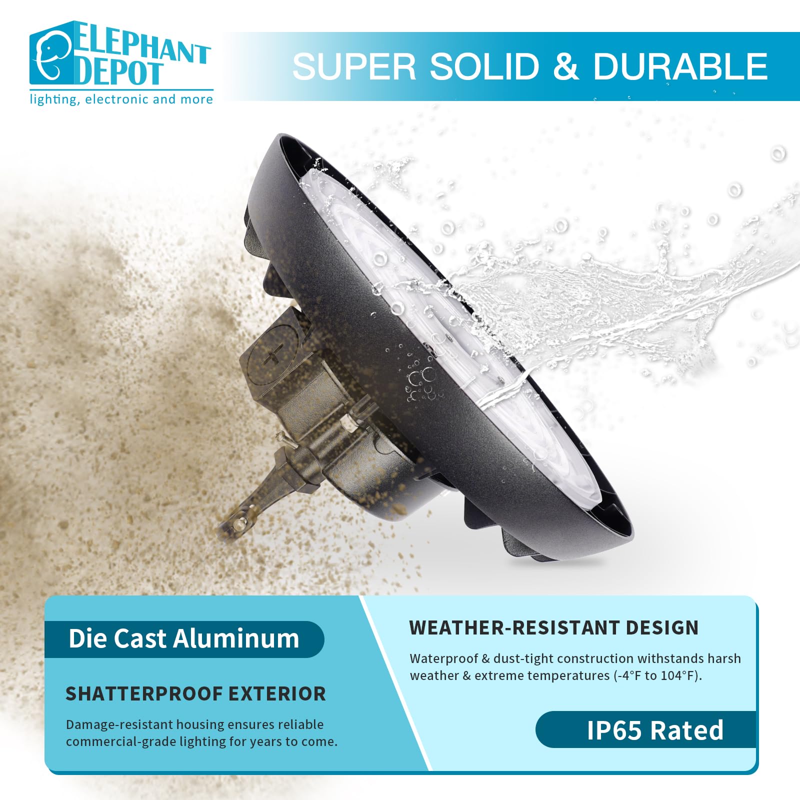 UFO Led High Bay Light with Motion Sensor 150 200 240W 21000 28000 33600lm 2CCT 4000K 5000K 0-10V — view 4