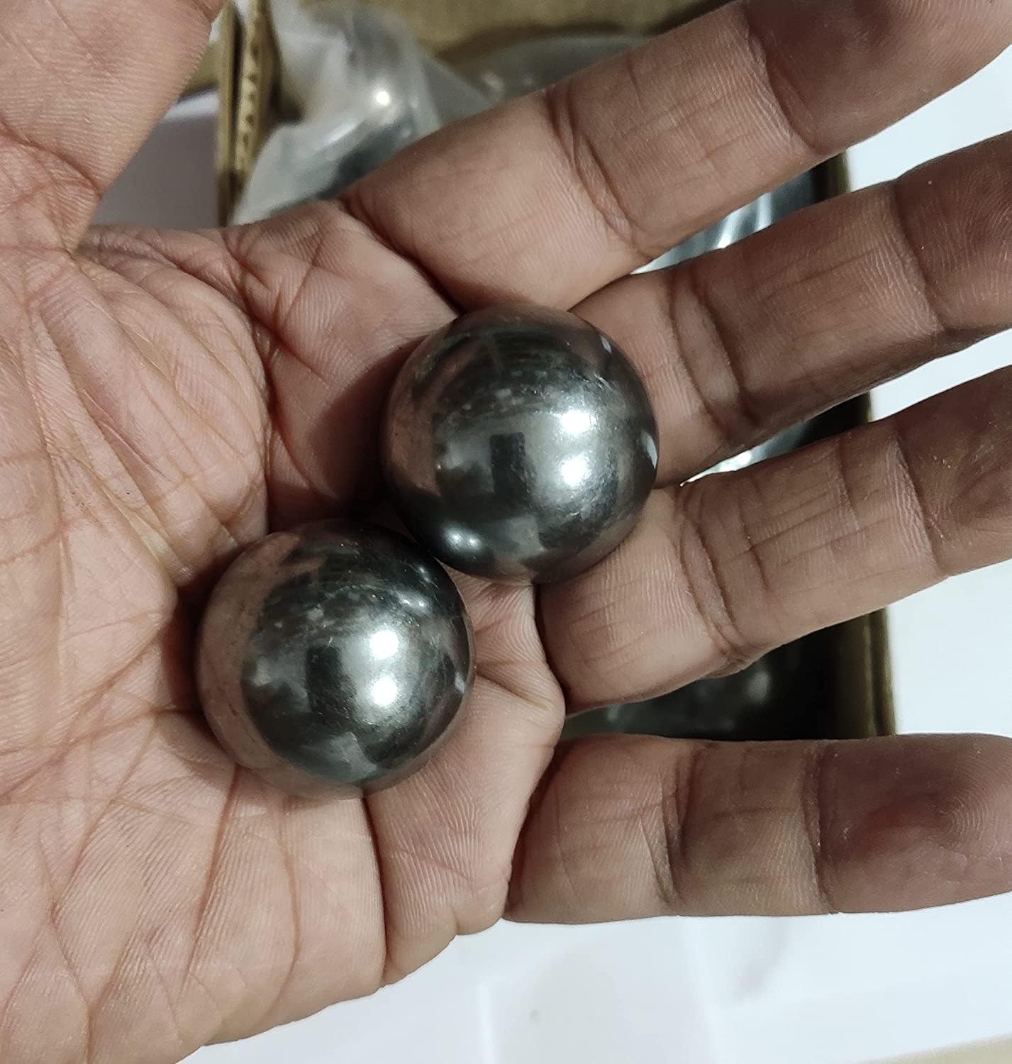 OMX, 30mm Diameter, Steel Bearing Ball, No Holes, Weight of 1 Ball is 111 Gram, Silver Full Solid Iron Balls (5 PC)-image-35