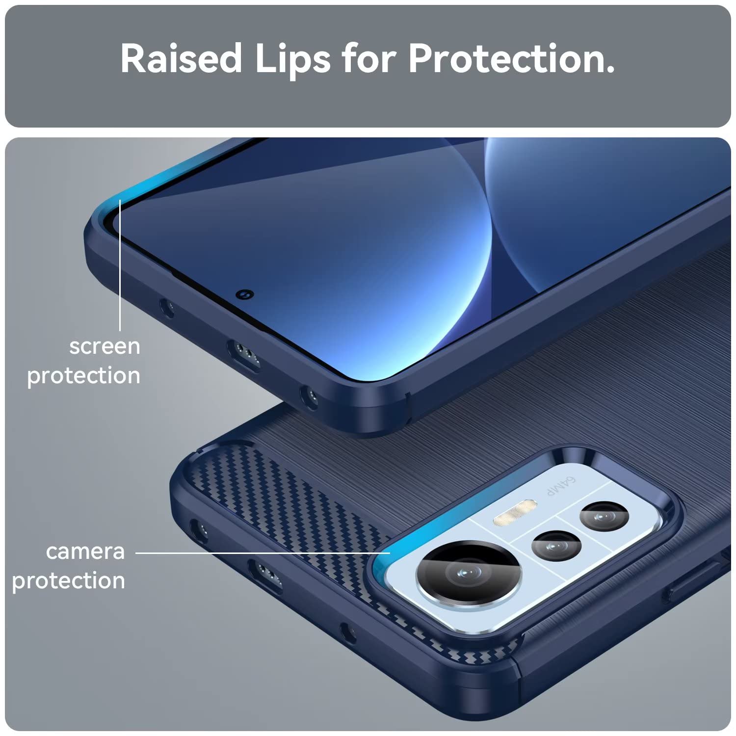 Kit Protection Xiaomi 12T Pro/12X/12 Lite : Coque Silicone + 2 Verres Trempés - Bleu