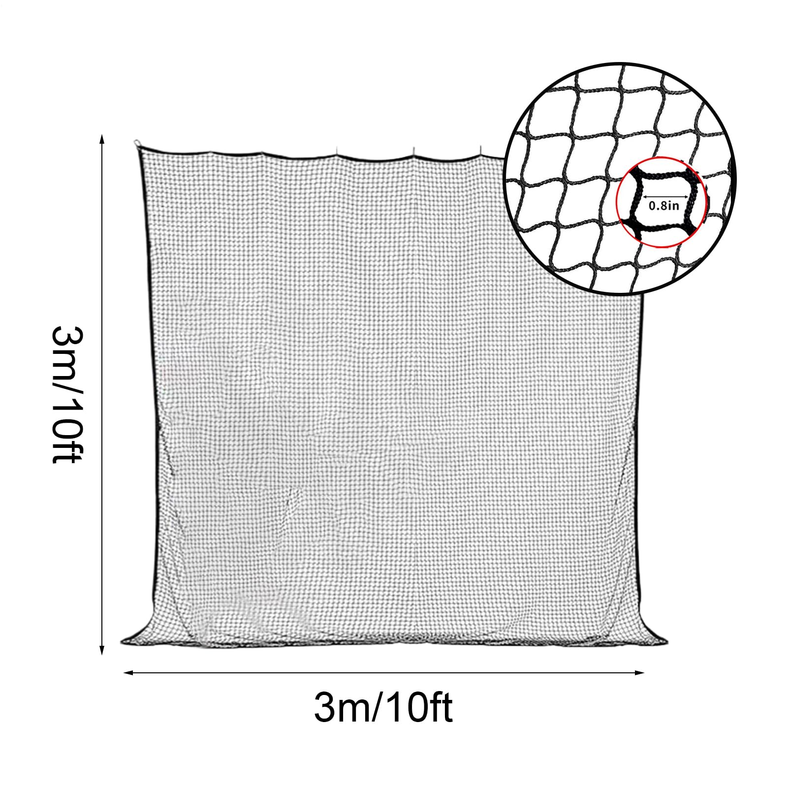 Filet De Golf en Plein Air, 3 X 3 M, Portable, en Polyester, pour Entraînement De Golf, Matériels D’Entraînement pour Baseball Hockey Football, Filet De Intérieur, Conduite pour Baseball, Hockey