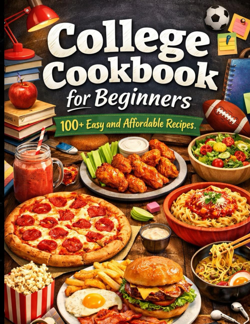 The College Cookbook for Beginners: 100 easy and Affordable recipe